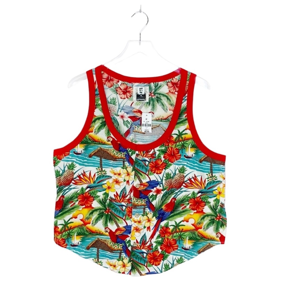 LF Furst Of A Kind Tropical Button-Down Tank